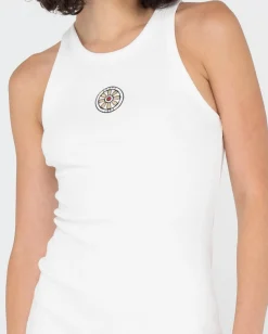 Vestido Sin Mangas Con Flores><noscript><img width=